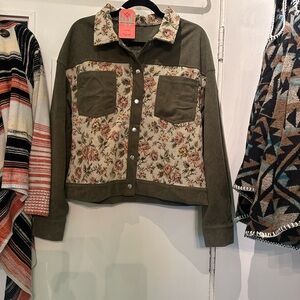 Floral Olive Women's Jacket